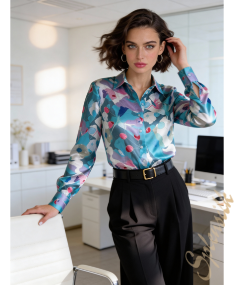 Блузка из искусственного шелка