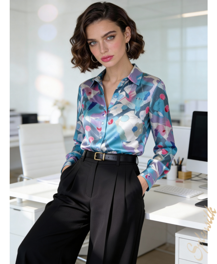 Блузка из искусственного шелка