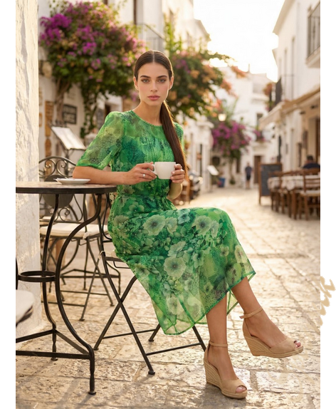 Платье из натурального шелка