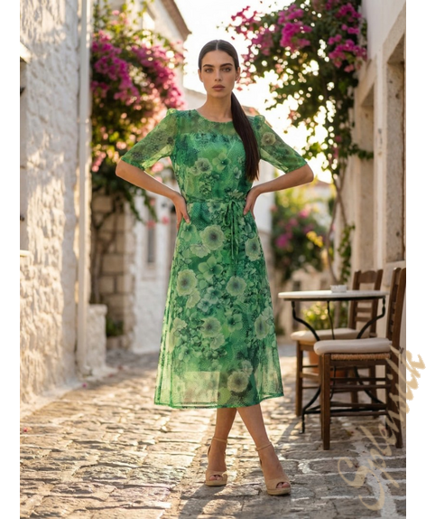 Платье из натурального шелка