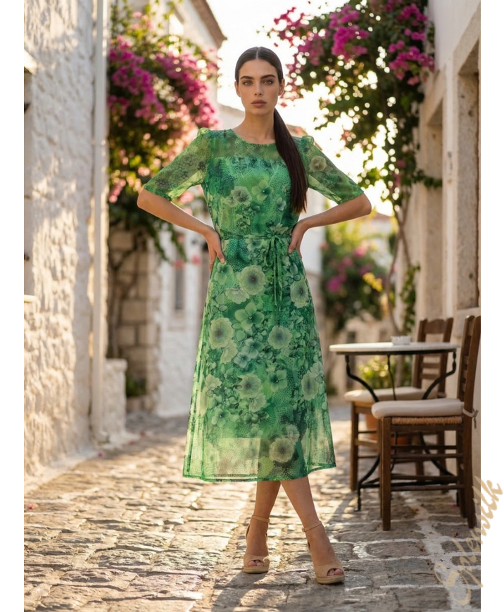 Платье из натурального шелка