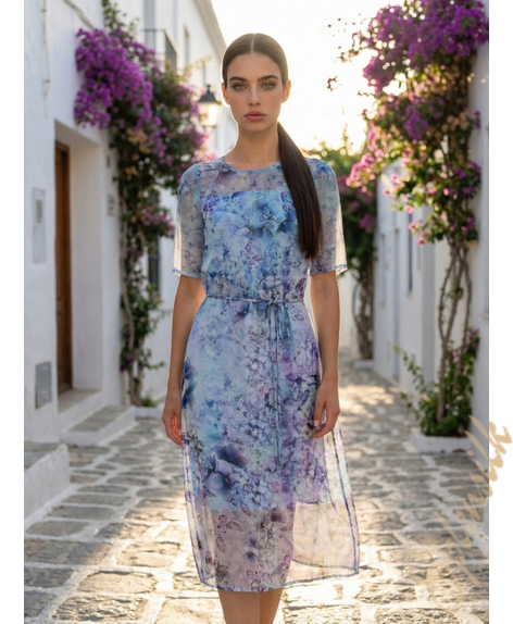 Платье из натурального шелка