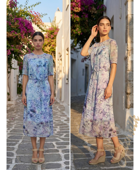 Платье из натурального шелка