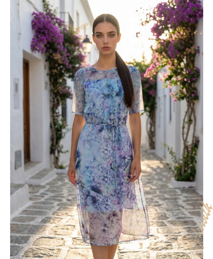 Платье из натурального шелка