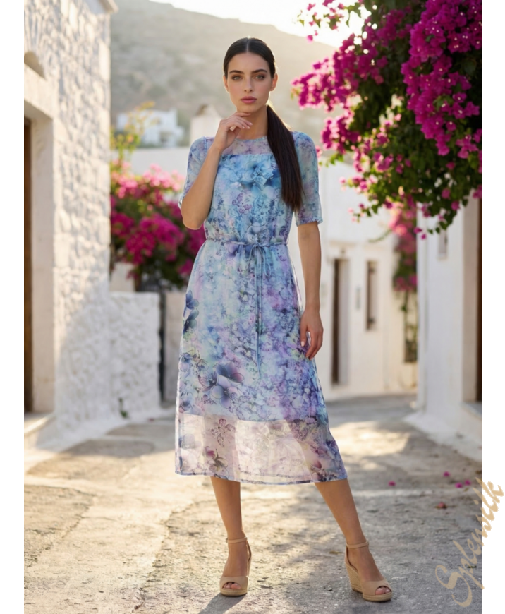 Платье из натурального шелка