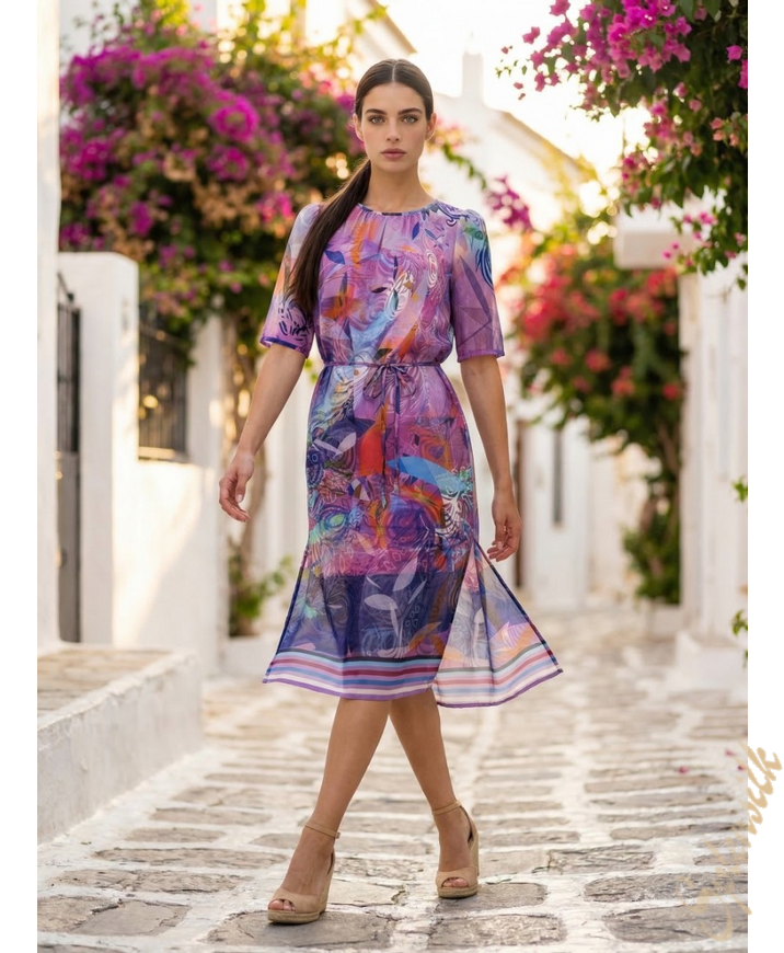 Платье из искусственного шелка