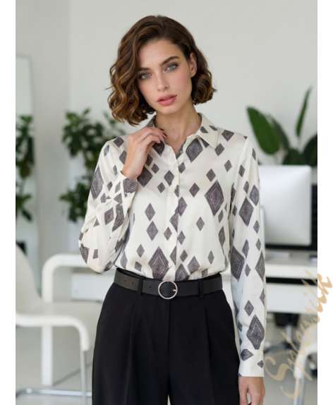 Рубашка из искусственного шелка цвета шампань