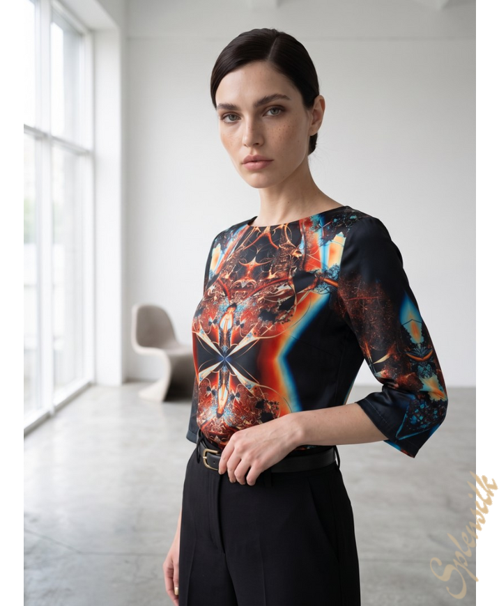 Блузка из искусственного шелка