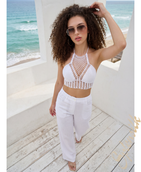 Брюки льняные