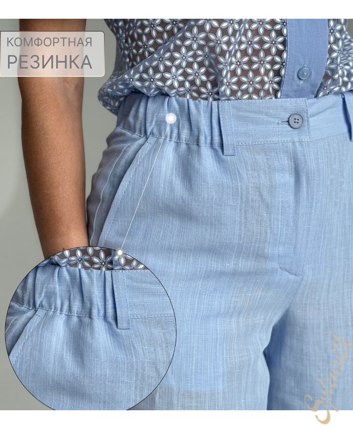 Брюки льняные