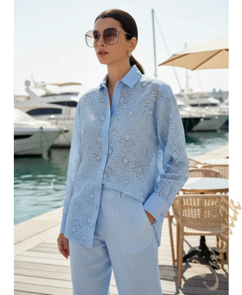 Рубашка из ткани деворе