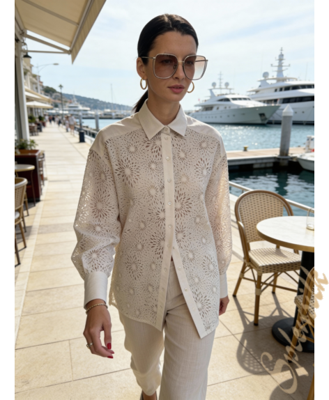 Рубашка из ткани деворе