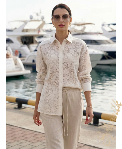 Рубашка из ткани деворе