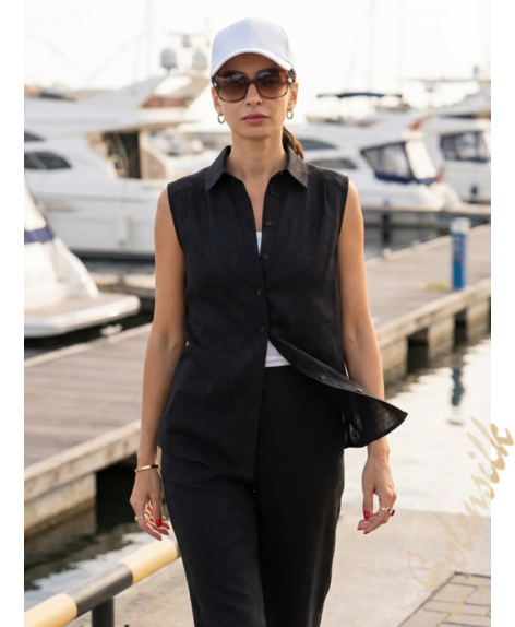 Блузка льняная