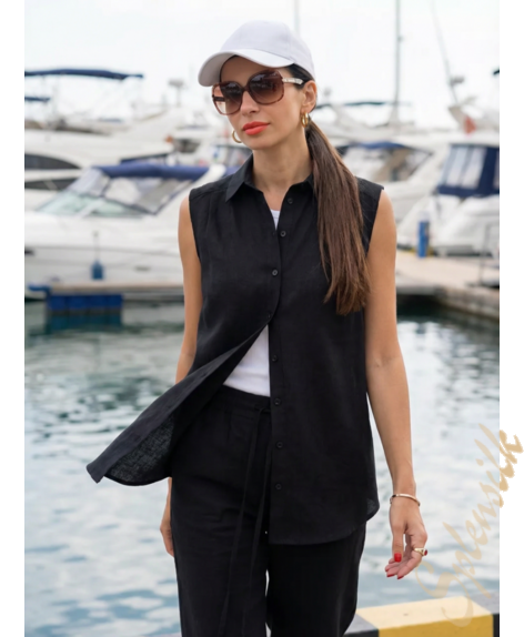 Блузка льняная