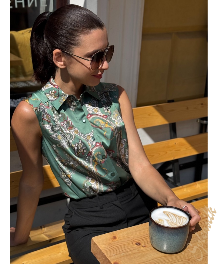 Фотография «Блузка из искусственного шелка» который можно заказать на сайте Splensilk.ru Блузка из искусственного шелка