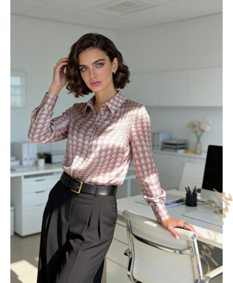 Рубашка из искусственного шелка