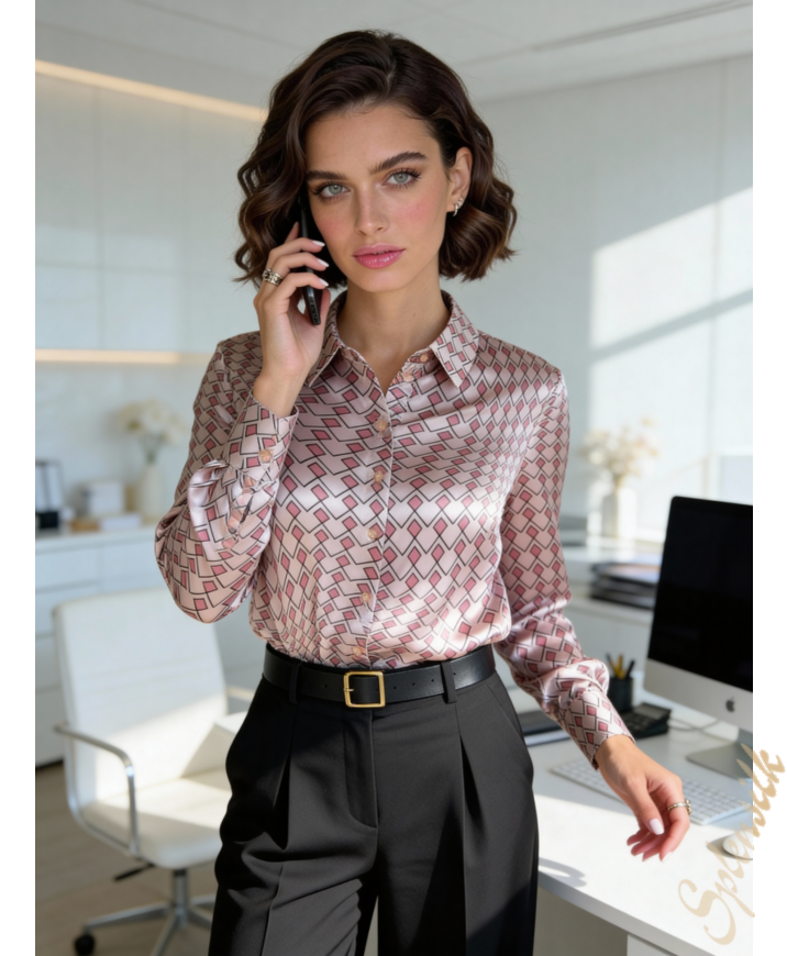 Рубашка из искусственного шелка