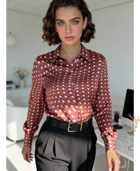 Рубашка из искусственного шелка