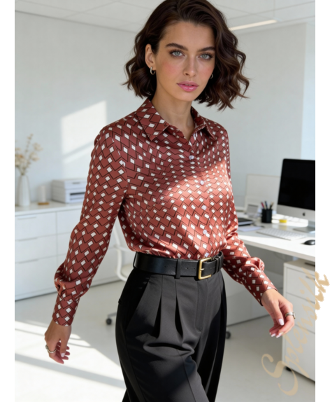 Рубашка из искусственного шелка