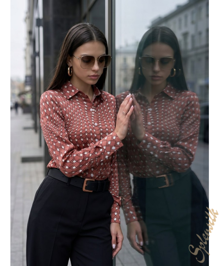 Рубашка из искусственного шелка