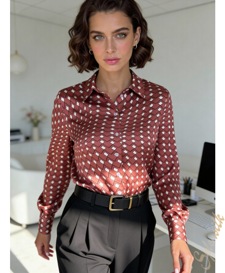 Рубашка из искусственного шелка