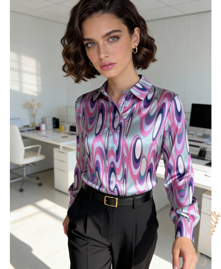Рубашка из искусственного шелка