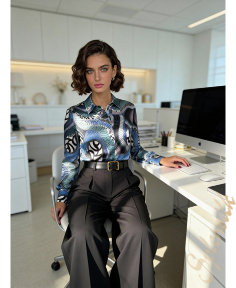 Рубашка из натурального шелка