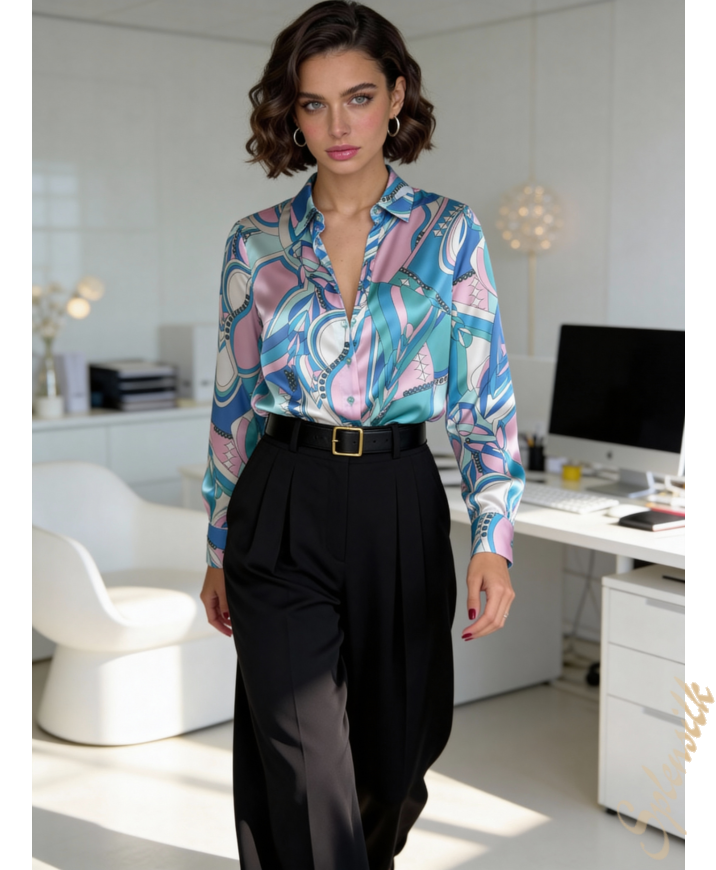 Рубашка из искусственного шелка