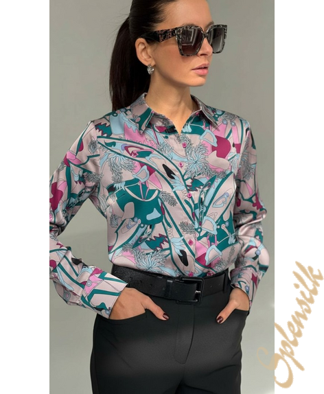 Рубашка из искусственного шелка