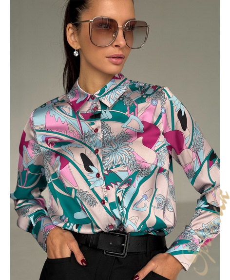 Рубашка из искусственного шелка