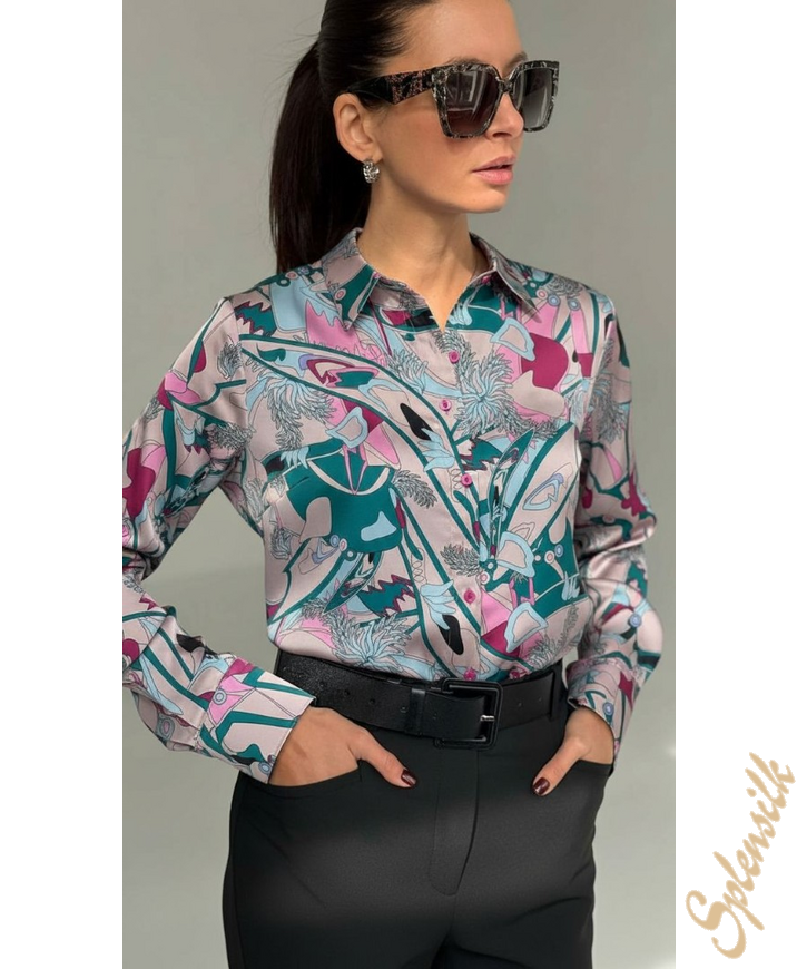 Рубашка из искусственного шелка