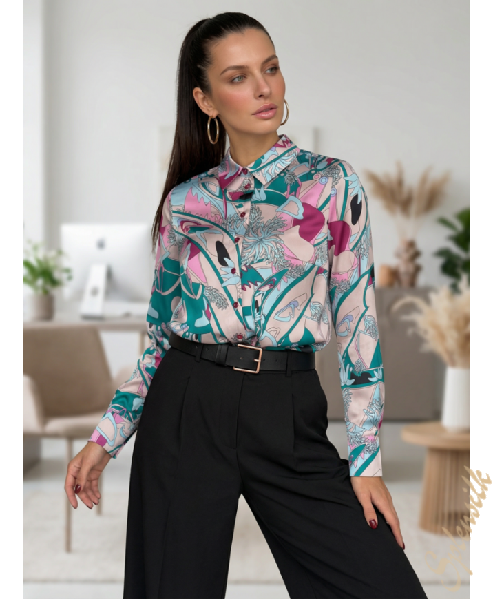 Рубашка из искусственного шелка