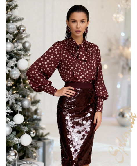 Блузка из искусственного шелка