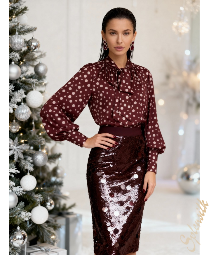 Блузка из искусственного шелка