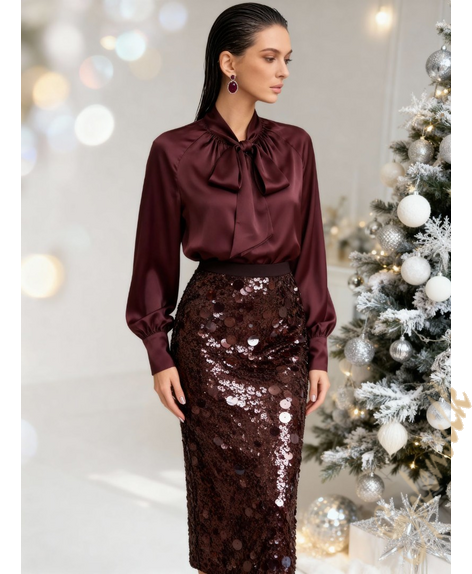 Блузка из искусственного шелка