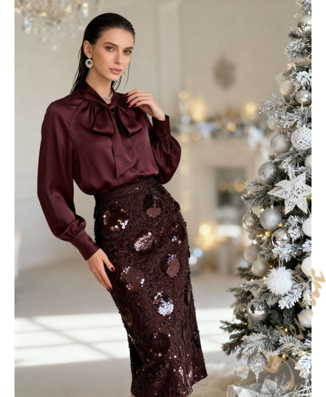 Блузка из искусственного шелка