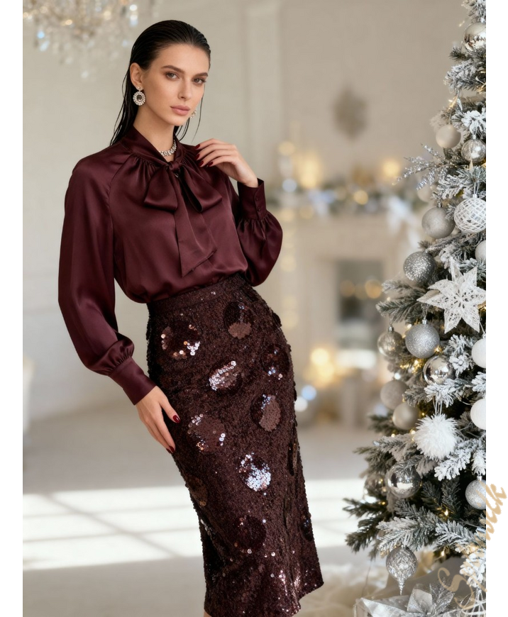 Блузка из искусственного шелка