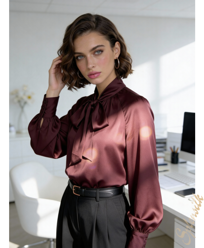 Блузка из искусственного шелка