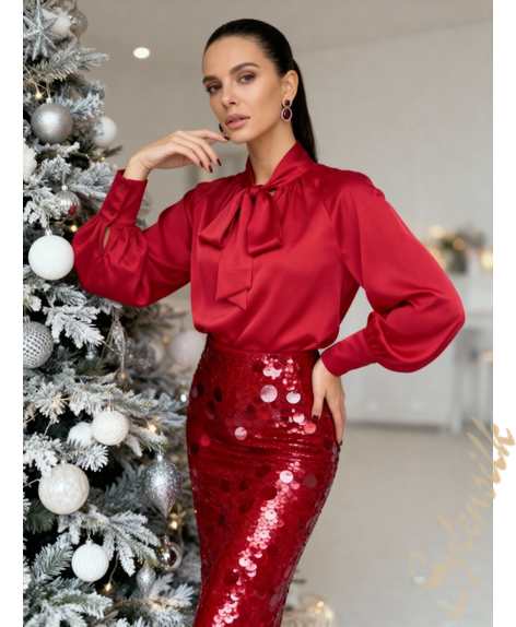 Блузка из искусственного шелка