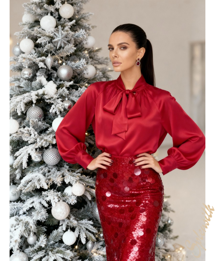 Блузка из искусственного шелка