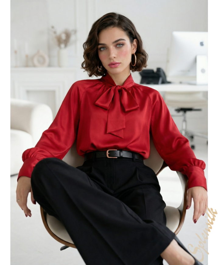 Блузка из искусственного шелка