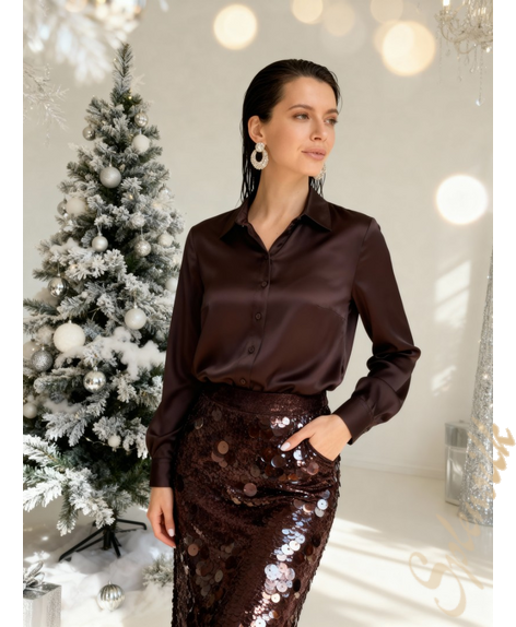 Рубашка из искусственного шелка