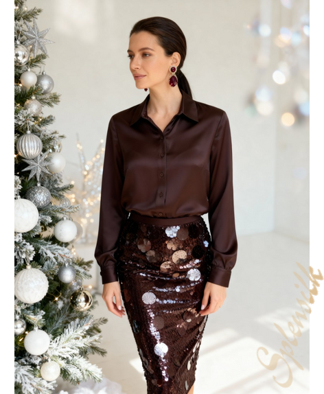 Рубашка из искусственного шелка