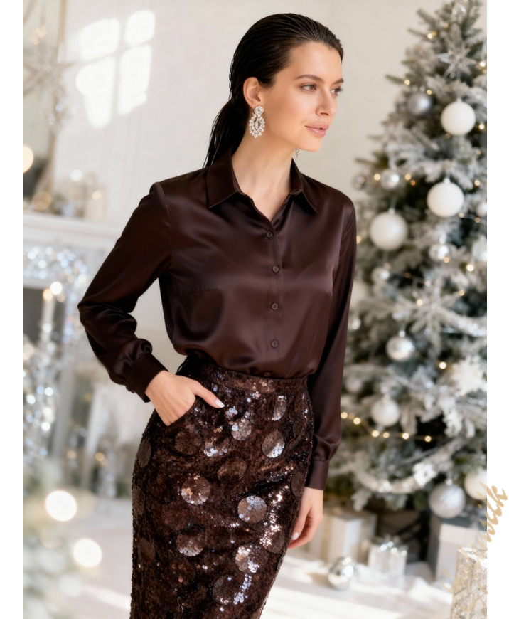 Рубашка из искусственного шелка