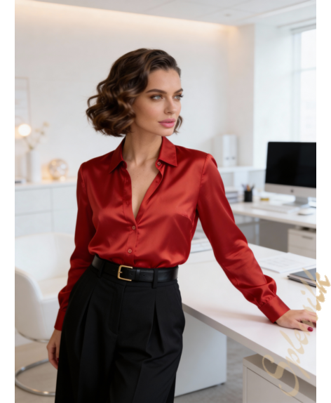 Рубашка из искусственного шелка