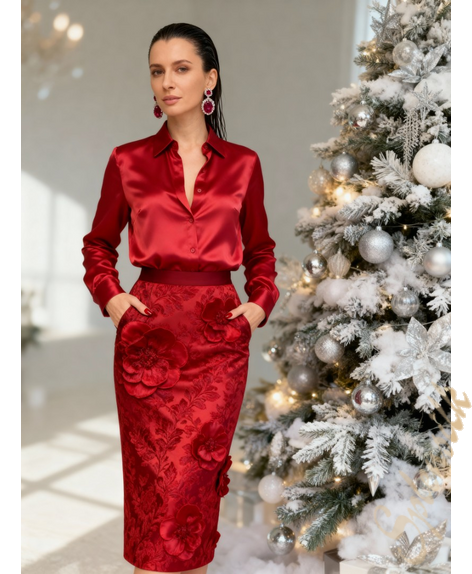 Рубашка из искусственного шелка