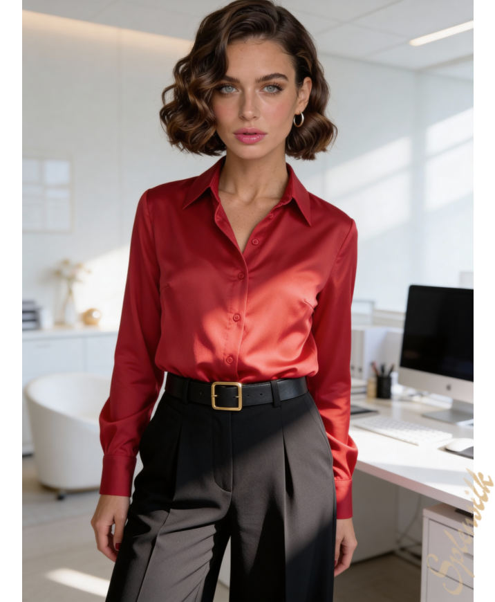 Рубашка из искусственного шелка