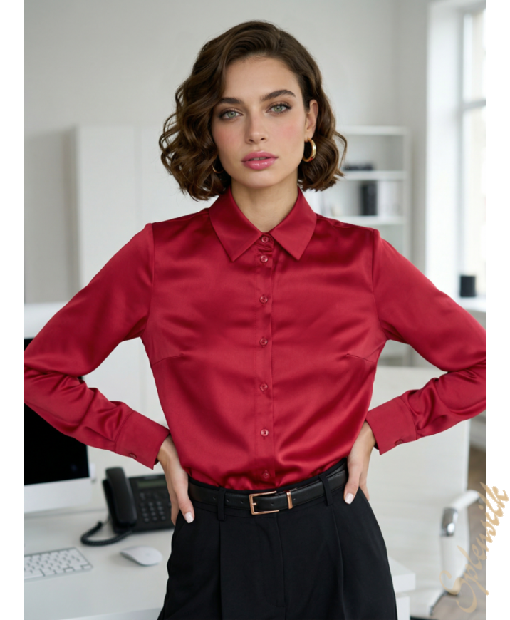 Рубашка из искусственного шелка