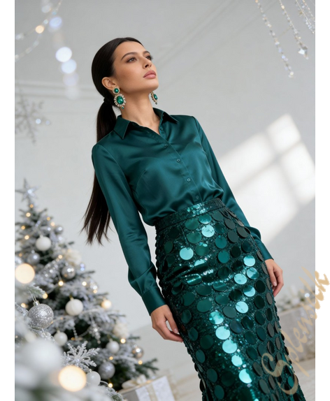 Рубашка из искусственного шелка